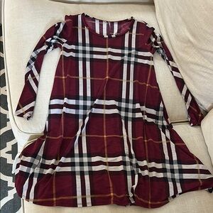 Plaid Long Sleeve Dress